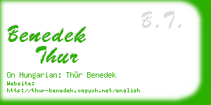 benedek thur business card